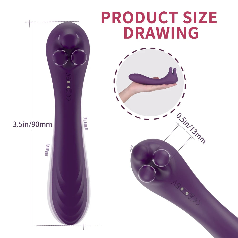 Innovative Clitoral Vibrator with G-Spot Dildo: Adult Sex Toy