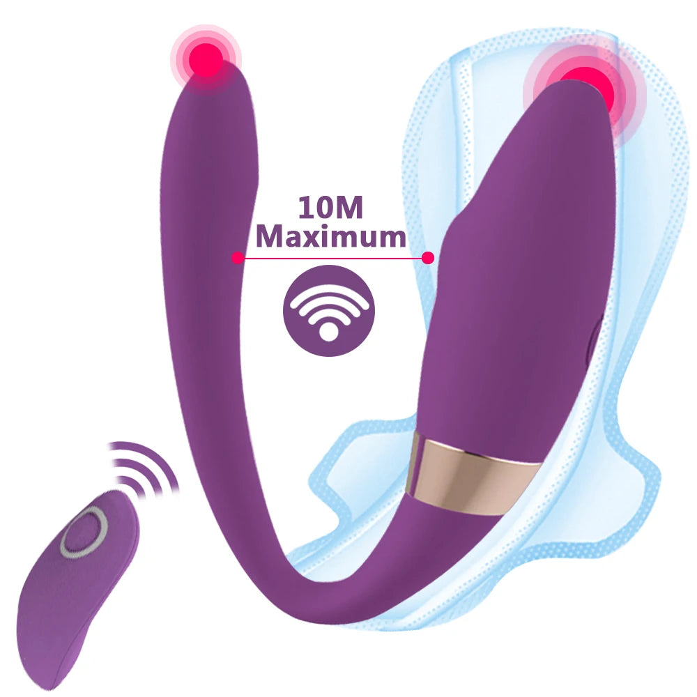 Double Vibrator: 10 Modes, USB Rechargeable, G-Spot Stimulator