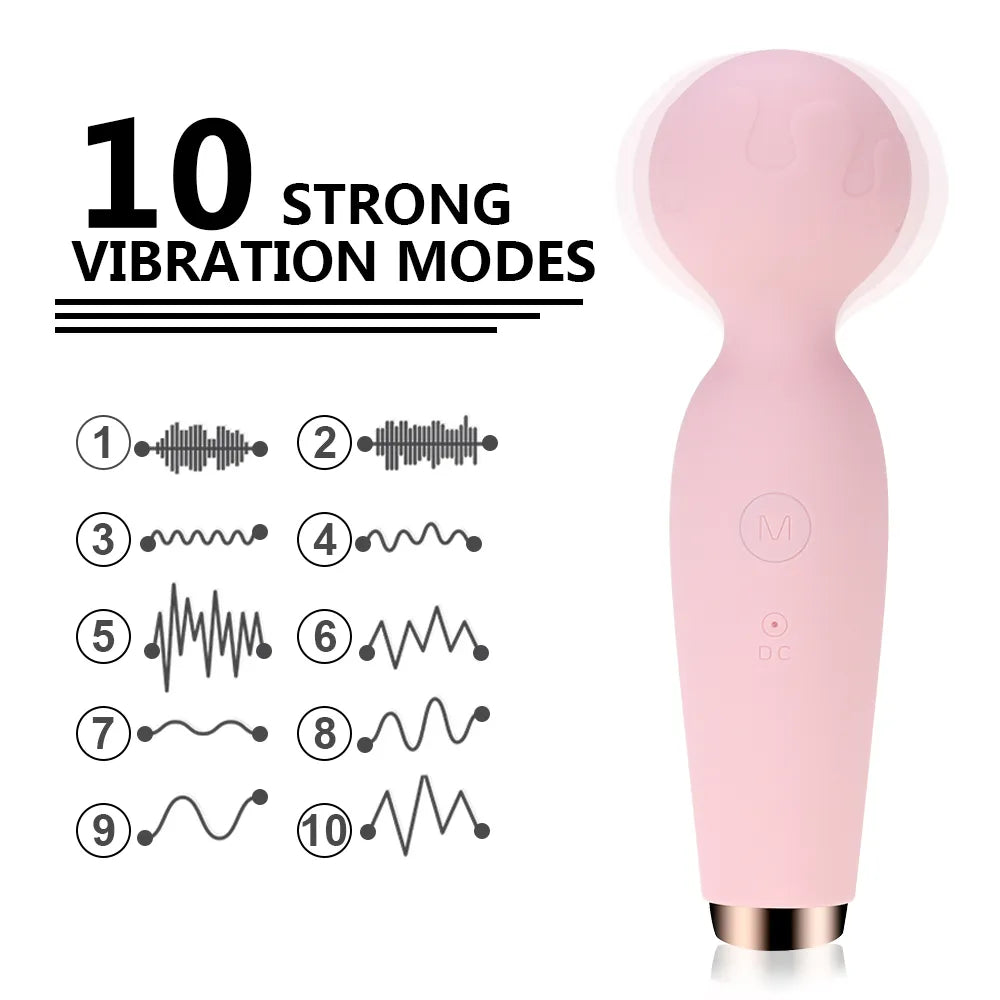 Wireless Dildos AV Vibrator Magic Wand for Women Clitoris Stimulator USB Rechargeable Massager Sex Toys for Muscle Adults