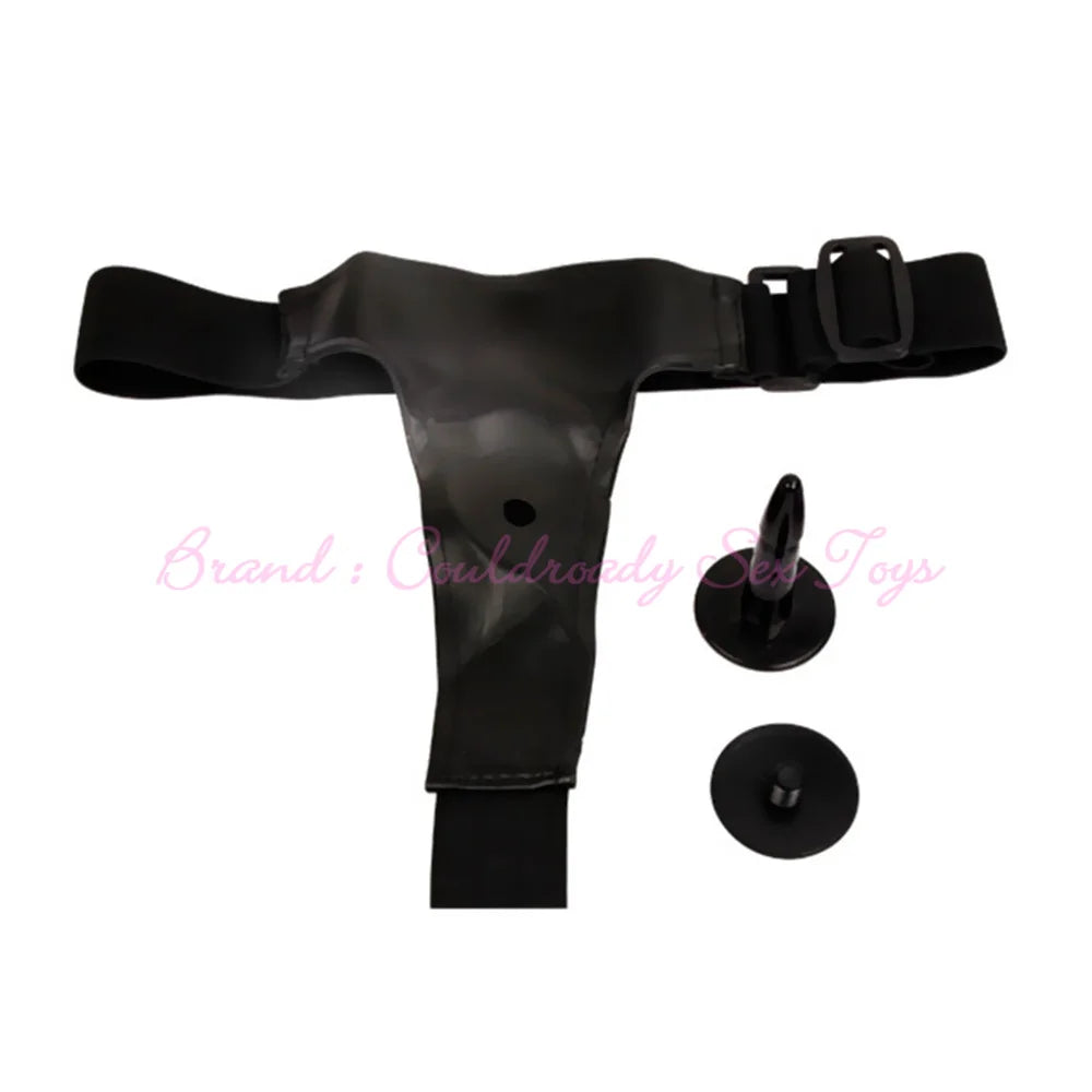 Strap-On Dildo Pants for Lesbian Couples: Realistic Double-Holed Harness with Suction Cup G-Spot Dildo