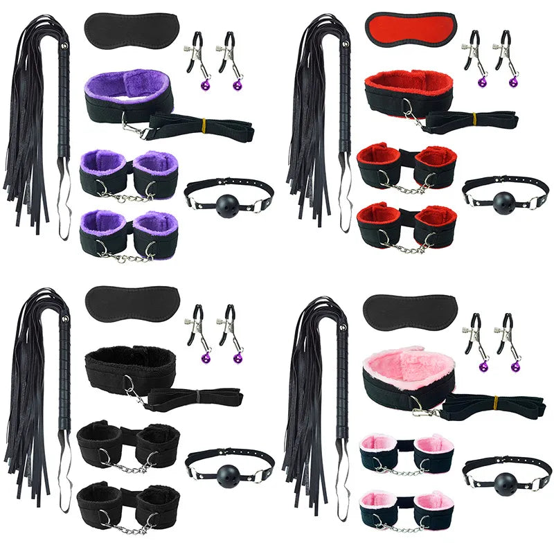 Adult Pornographic Slavery Limitation bdsm Game Set Cuff Bundle Set