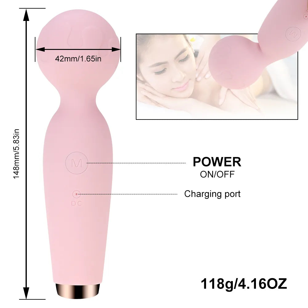 Wireless Dildos AV Vibrator Magic Wand for Women Clitoris Stimulator USB Rechargeable Massager Sex Toys for Muscle Adults