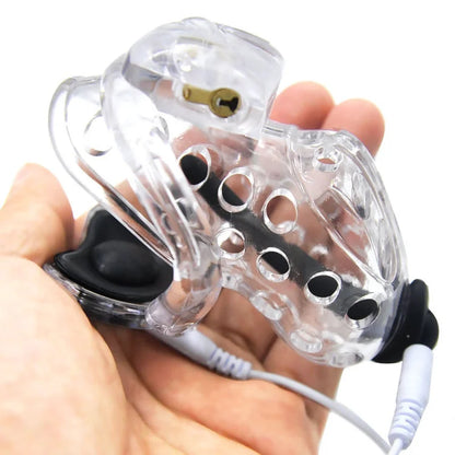 E-Stimulation Chastity Cage: Electric Shock, Ball Lock, BDSM Restraint