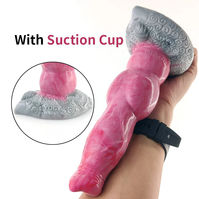 YOCY Huge Knot Dildo: Realistic Animal Cock, Silicone Anal Butt Plug with Sucker - Intimate Masturbator