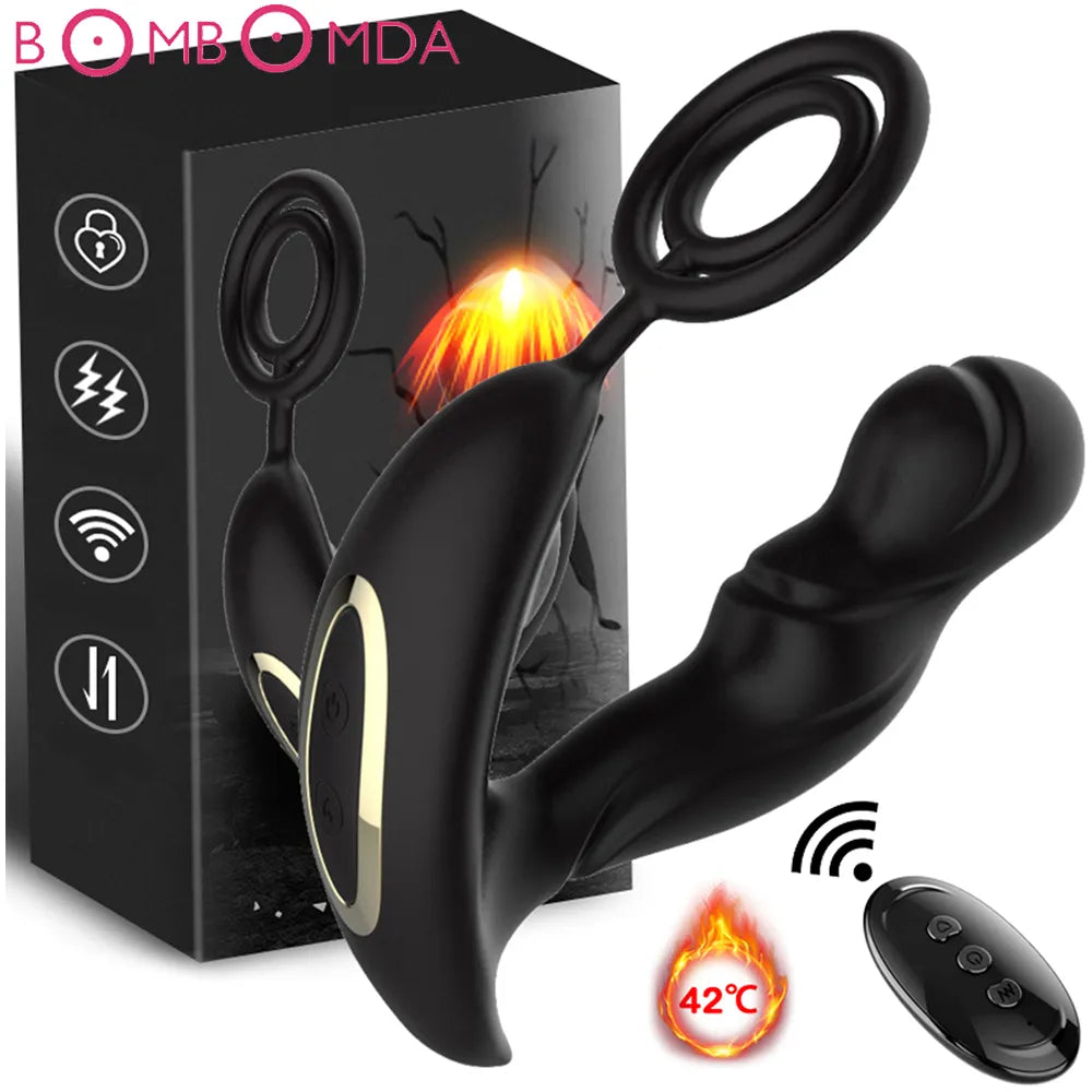 Wireless Prostate Massage Vibrator: Heating, Delay, Anal Plug for Men