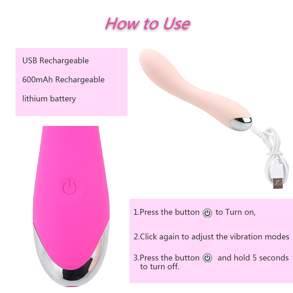 20 Modes G-Spot Dildo Vibrator: Soft, Clitoral Stimulator, Anal Massager - Adult Sex Products