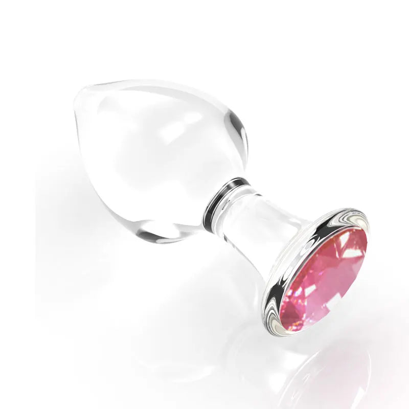 Glass Anal Plug Jewelry: Clear Dildo for Pleasure