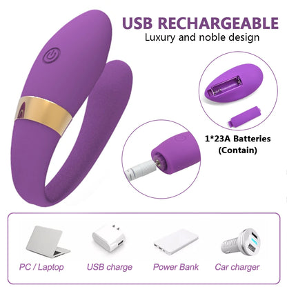 Double Vibrator: 10 Modes, USB Rechargeable, G-Spot Stimulator