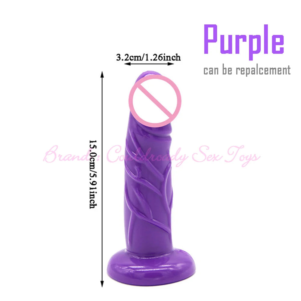 Strap-On Dildo Pants for Lesbian Couples: Realistic Double-Holed Harness with Suction Cup G-Spot Dildo