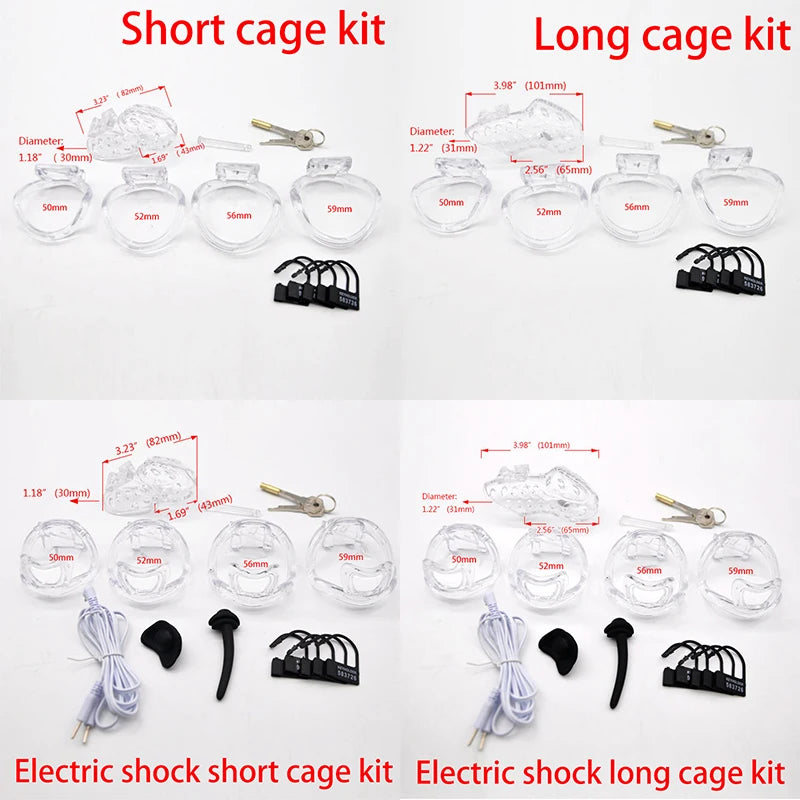 E-Stimulation Chastity Cage: Electric Shock, Ball Lock, BDSM Restraint