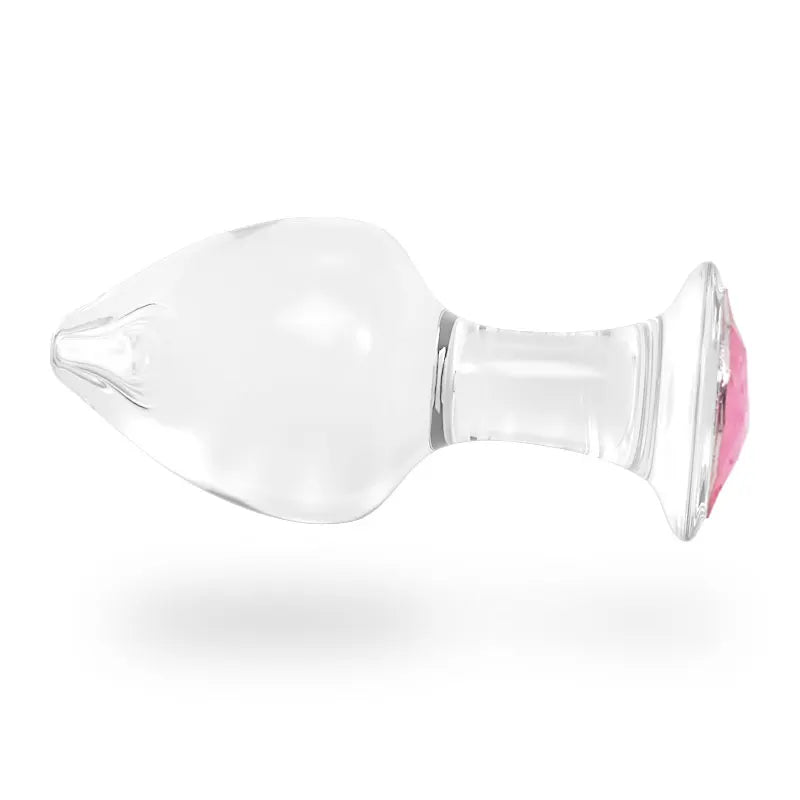 Glass Anal Plug Jewelry: Clear Dildo for Pleasure