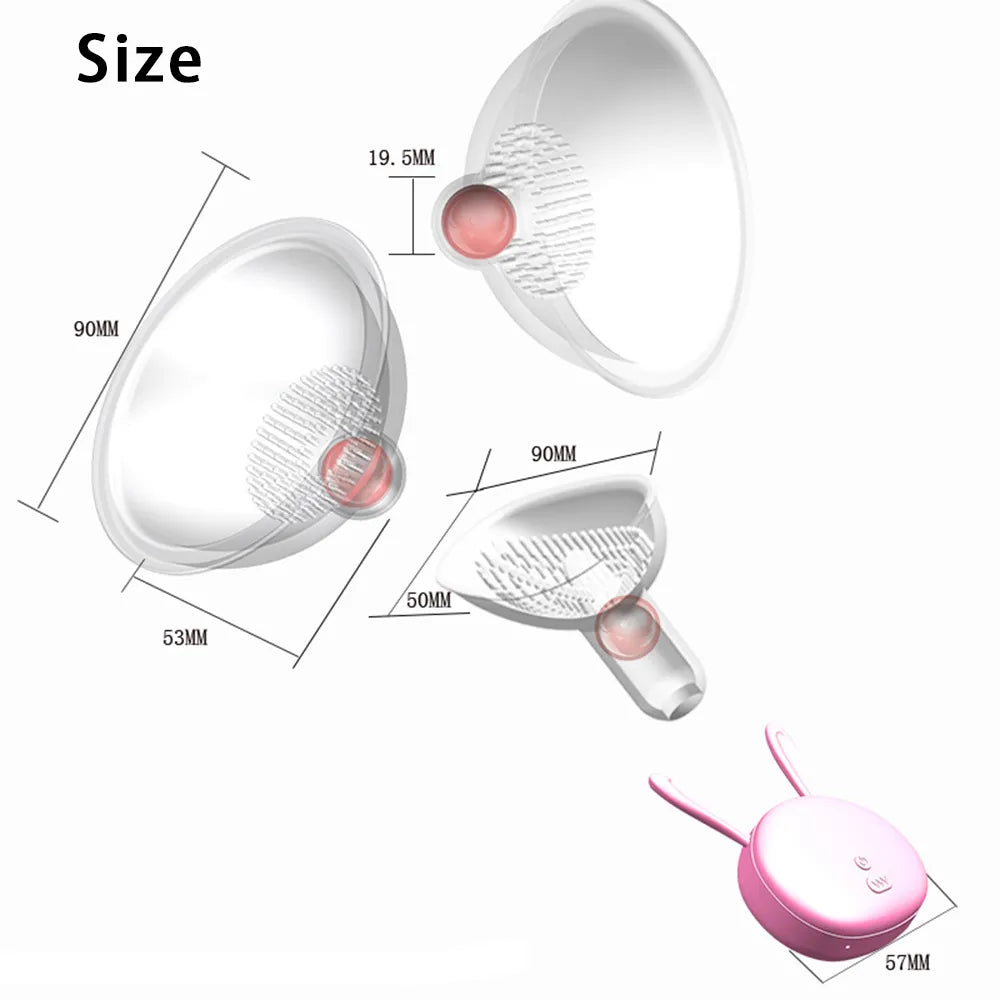 10-Speed Nipple Sucker Vibrator - Electric Breast Pump and Enlargement Massager