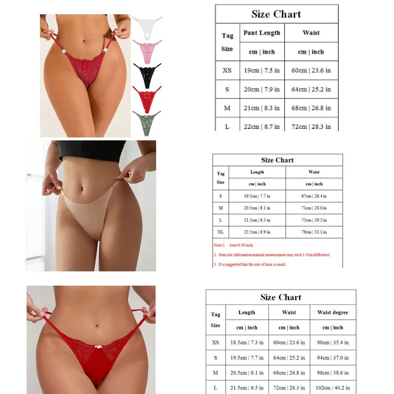 Sexy Red Lace Thongs Lingerie For Women Cute Bow-knot String Invisible Femme G String Female Briefs Biquínis Girl Bragas Mujer