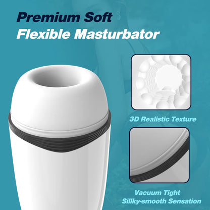 Auto Masturbator Cup - Suction Blowjob &amp; Vagina Vibrator for Men