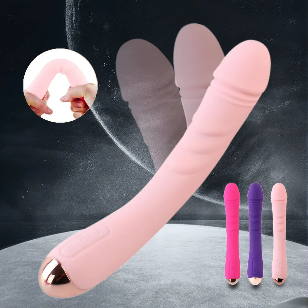 12 Modes Realistic Dildo Vibrator: Soft Vagina Clitoral Stimulator