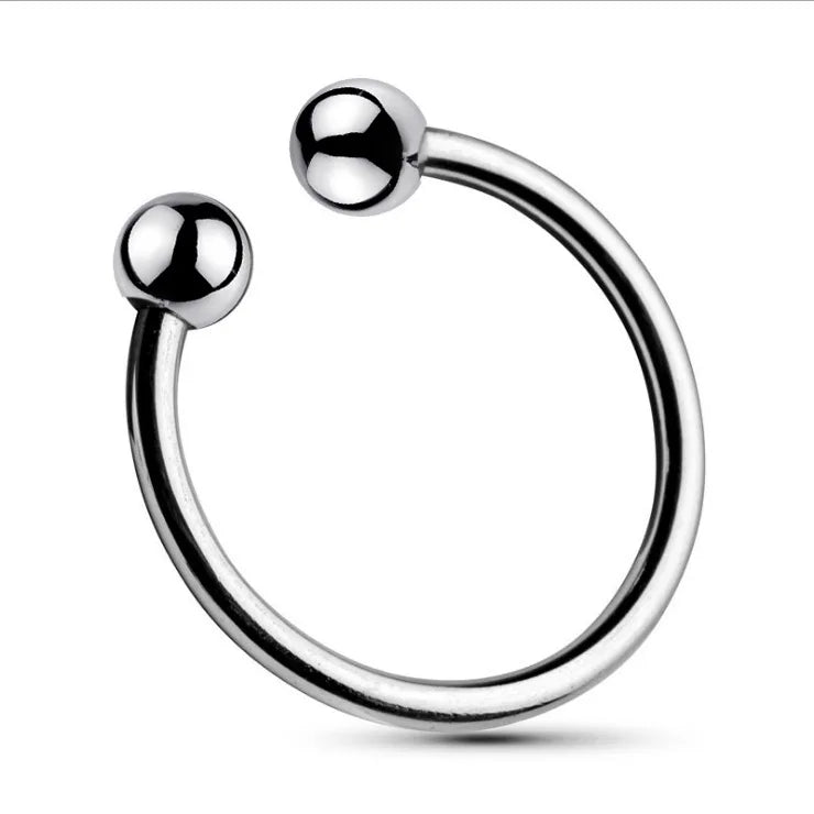 Stainless Head Stimulating Penis Ring: Male Sex Toy for Delayed Ejaculation