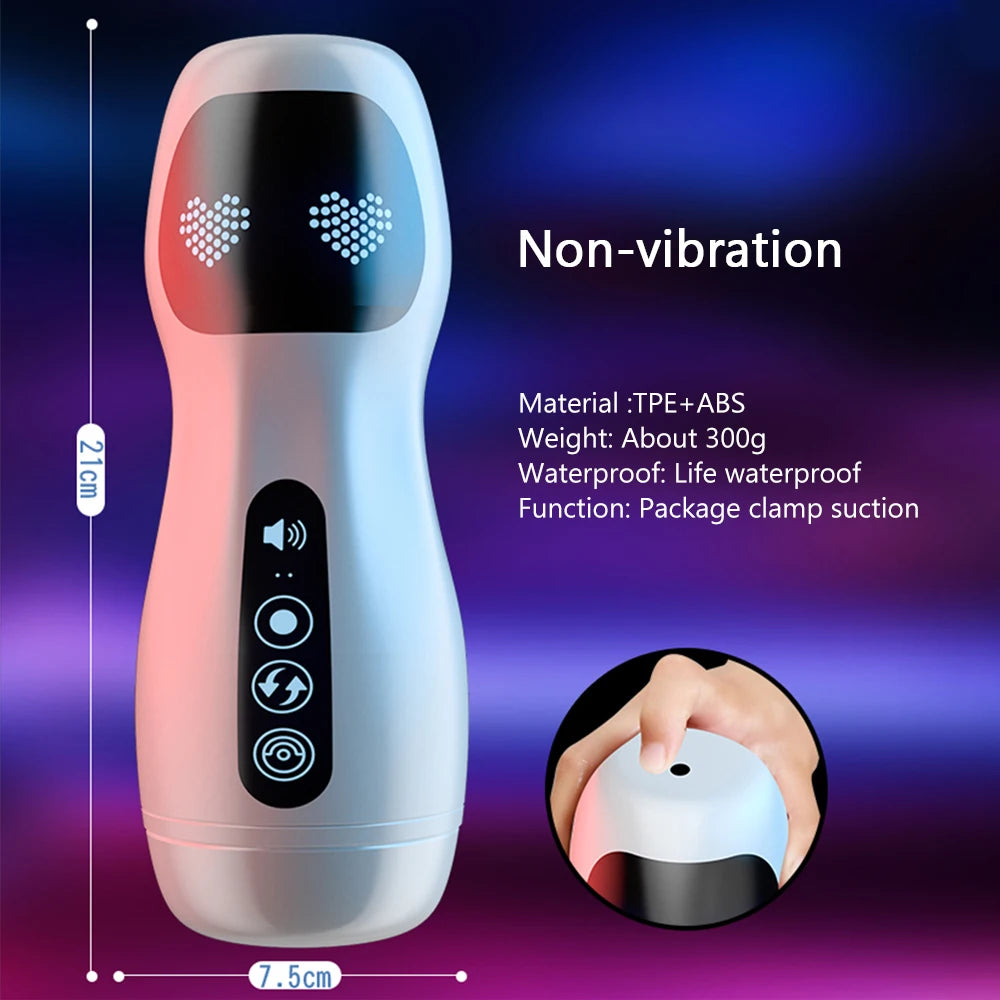 Auto Masturbator Cup - Real Vagina Massage, Penis Trainer for Men - Adult Vibrator Sex Machine