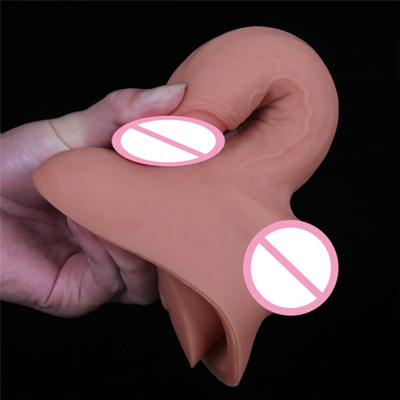 New Wearable Silicone Dildo Panties: Stand-and-Urinate Design, Ideal for Penis Enlargement and Pleasure for Men, Women, and Lesbians