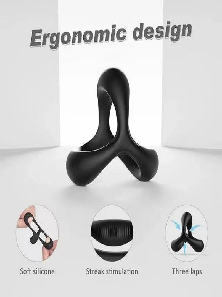 Funny Triangle Penis Ring: Sperm Lock for Long-Lasting Chastity Fun