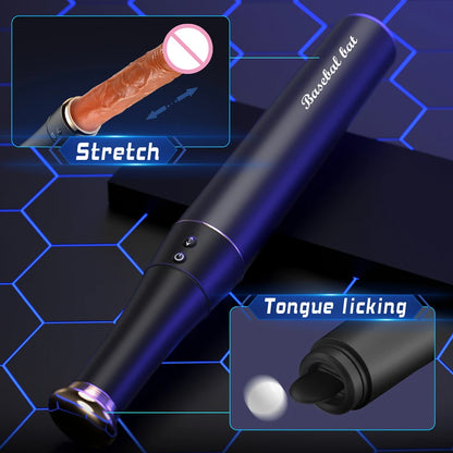 Automatic Vaginal Thrusting Dildo Vibrator: Telescopic, Clit Licking Stimulation, G-Spot Pleasure - Female Sex Toy