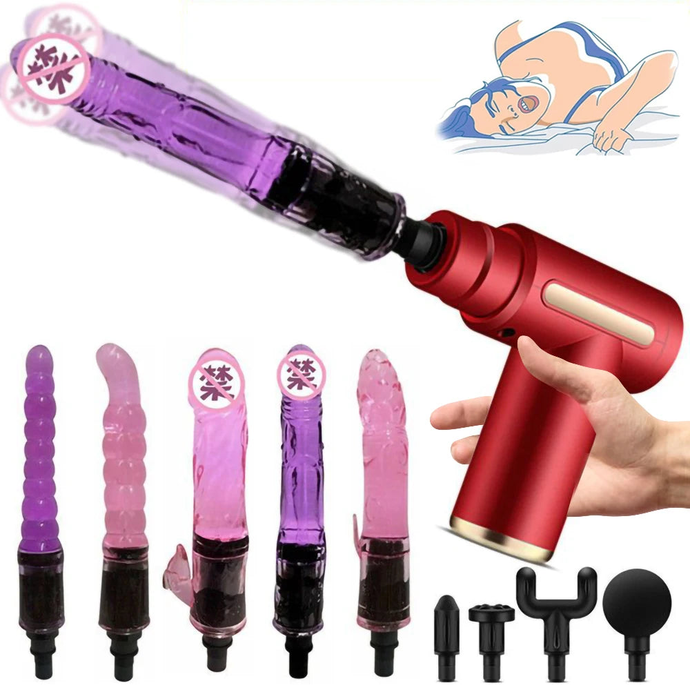 LED Massage Gun Vibrator: Automatic Clitoral Stimulation, Sexy Toys for Couples, Dildo Vibrator 18+