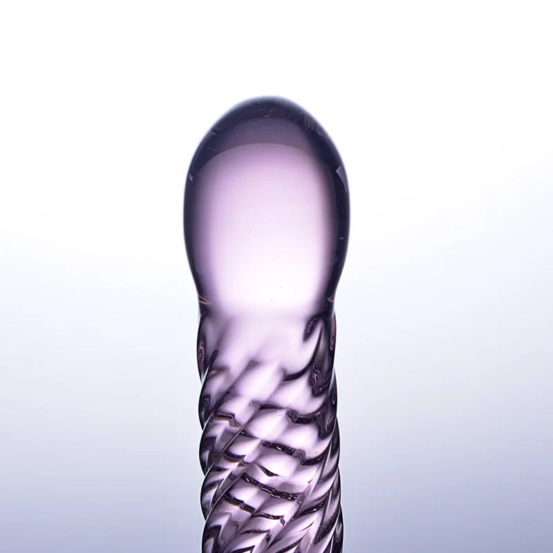 17cm Realistic Glass Crystal Dildo: Suction Cup Sex Toy for Women, Ideal for G-Spot Massage and Orgasm