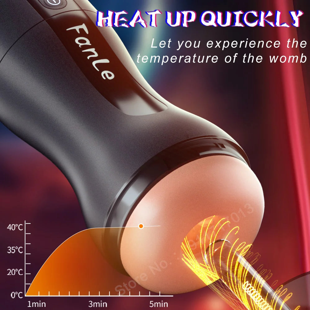 Auto-Suck Vibration Blowjob Machine - Heated Masturbation Toy for Men