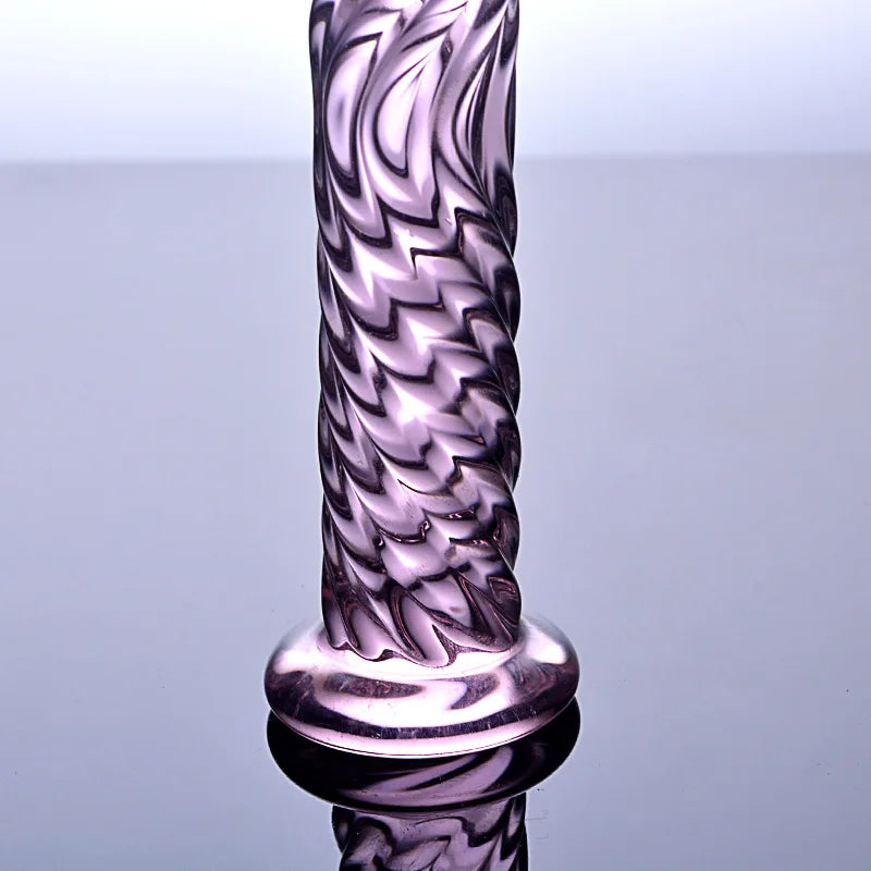 17cm Realistic Glass Crystal Dildo: Suction Cup Sex Toy for Women, Ideal for G-Spot Massage and Orgasm