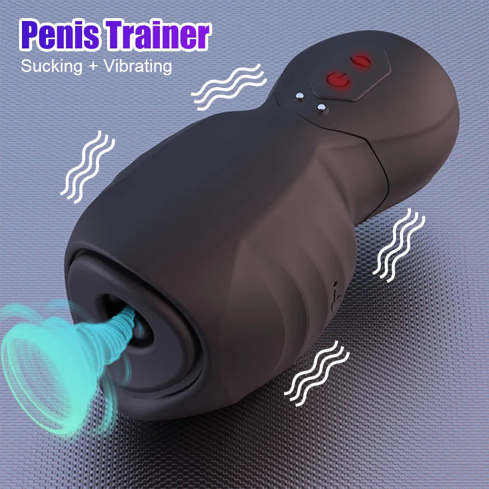 125mm Auto Glans Sucking Vibrator - Pleasurable Male Masturbator