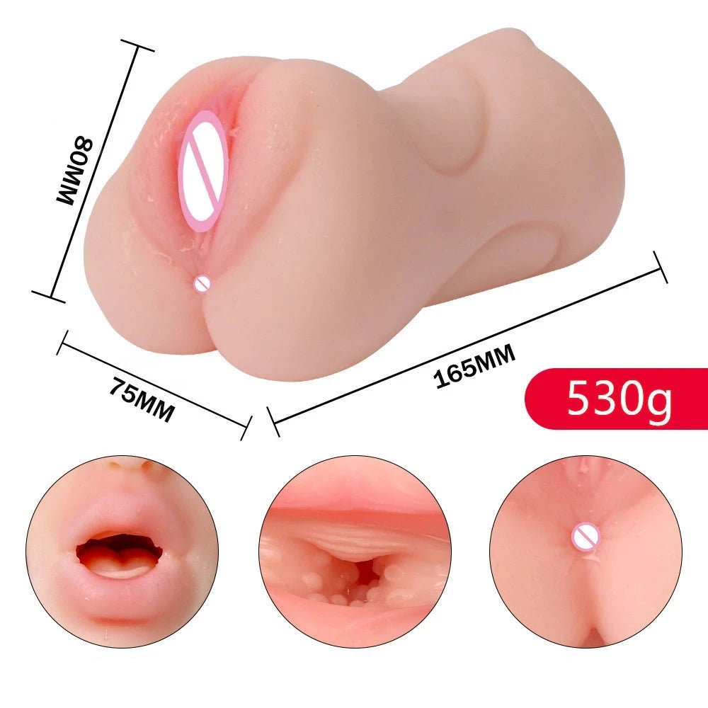 Adults 18+ Male Masturbators - Anal Vagina Pussy Silicone - Sucking Machine Sex Toys for Men