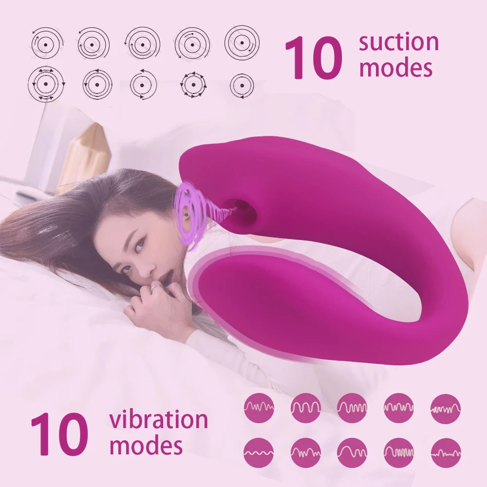 Wearable Sucking Vibrator: 10 Modes, G-Spot &amp; Clit Stimulation