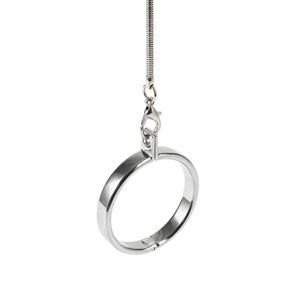 Metal Ball Scrotum Stretcher: Cock Ring with Chain for BDSM Restraint and Delayed Ejaculation