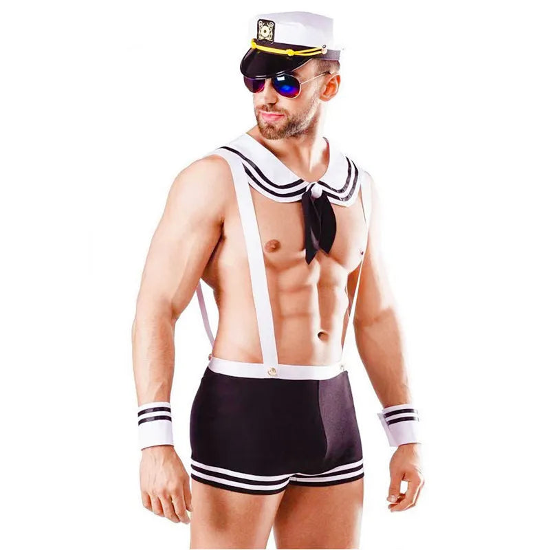 Stylish Roleplay Costume: Navy Sailor or Firefighter Uniform Set