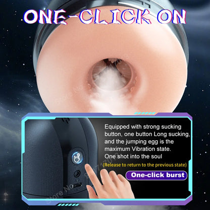 Auto-Suck Vibration Blowjob Machine - Heated Masturbation Toy for Men