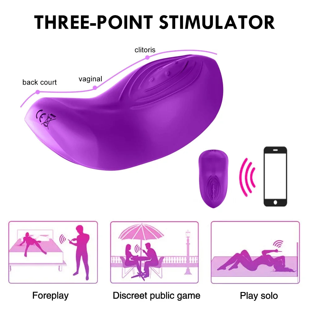 Butterfly Wearable Vibrator: Wireless APP Remote, Panties Dildo Vibrator for Women, Clitoral Stimulator, Erotic Sex Toys