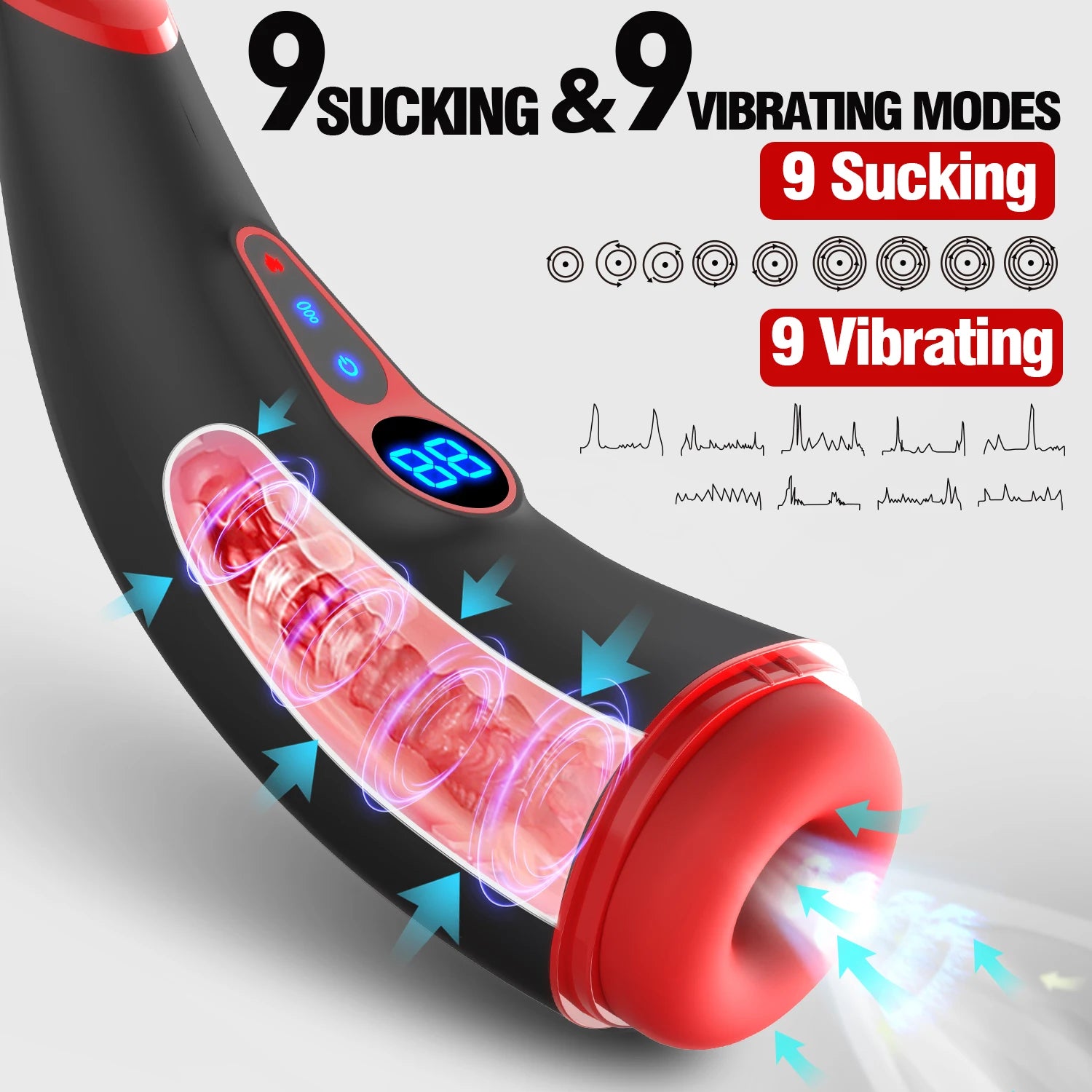 Auto Sucking Vibrating Heating Masturbator - Adult Blowjob Machine for Men