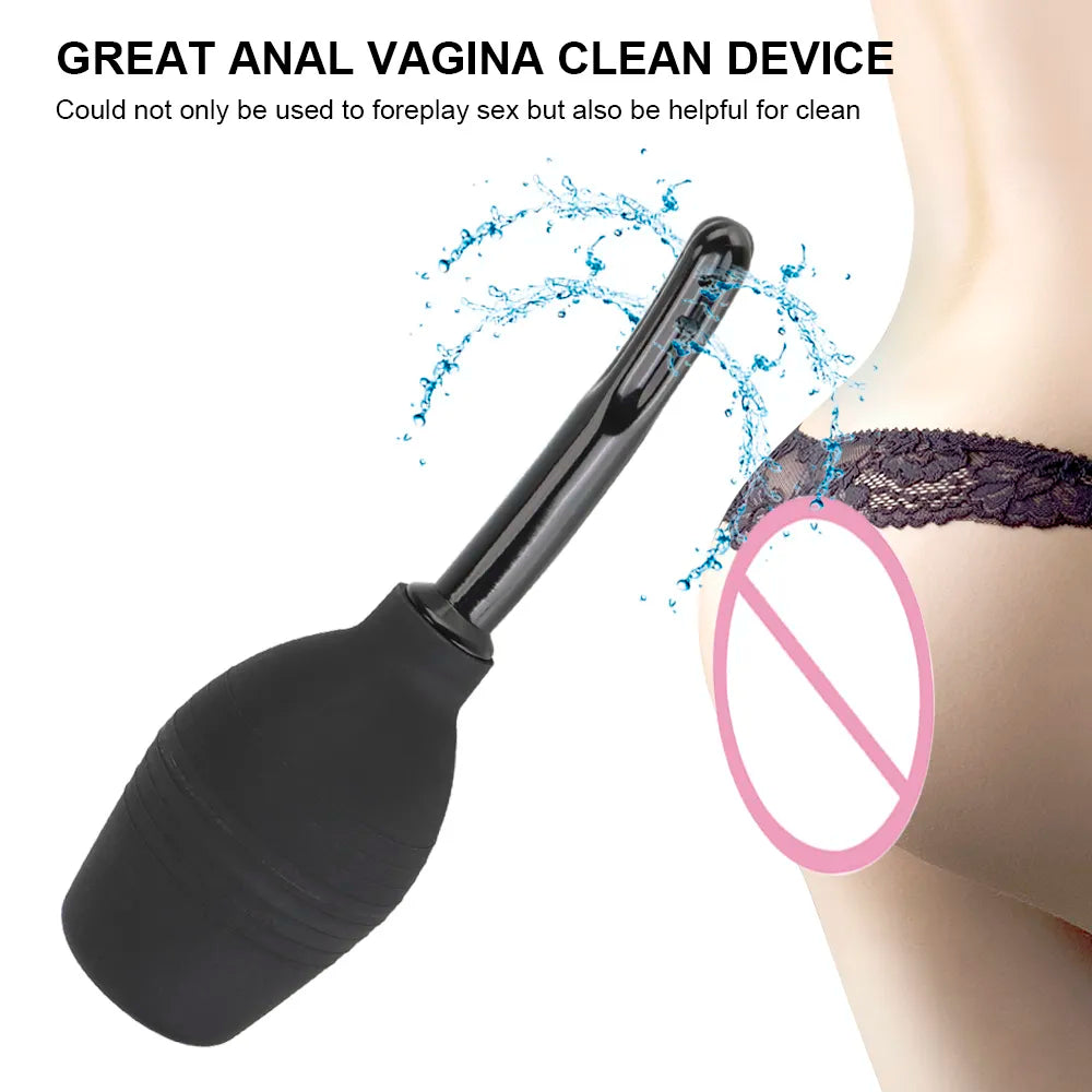 Intimate Goods Enema Cleaning Container Masturbator Anal Shower Vagina Cleaner Douche Anal Cleaner for Men Women Enema Bulb