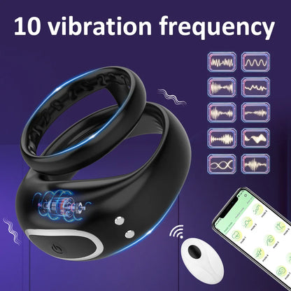 Wireless Remote Cock Ring Vibrator: Male Masturbator for Delayed Pleasure