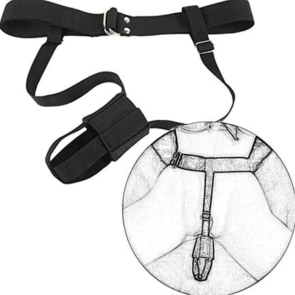 Adjustable Waist Vibrator Harness: Wearable Design for Dildo Massage, BDSM Constraint