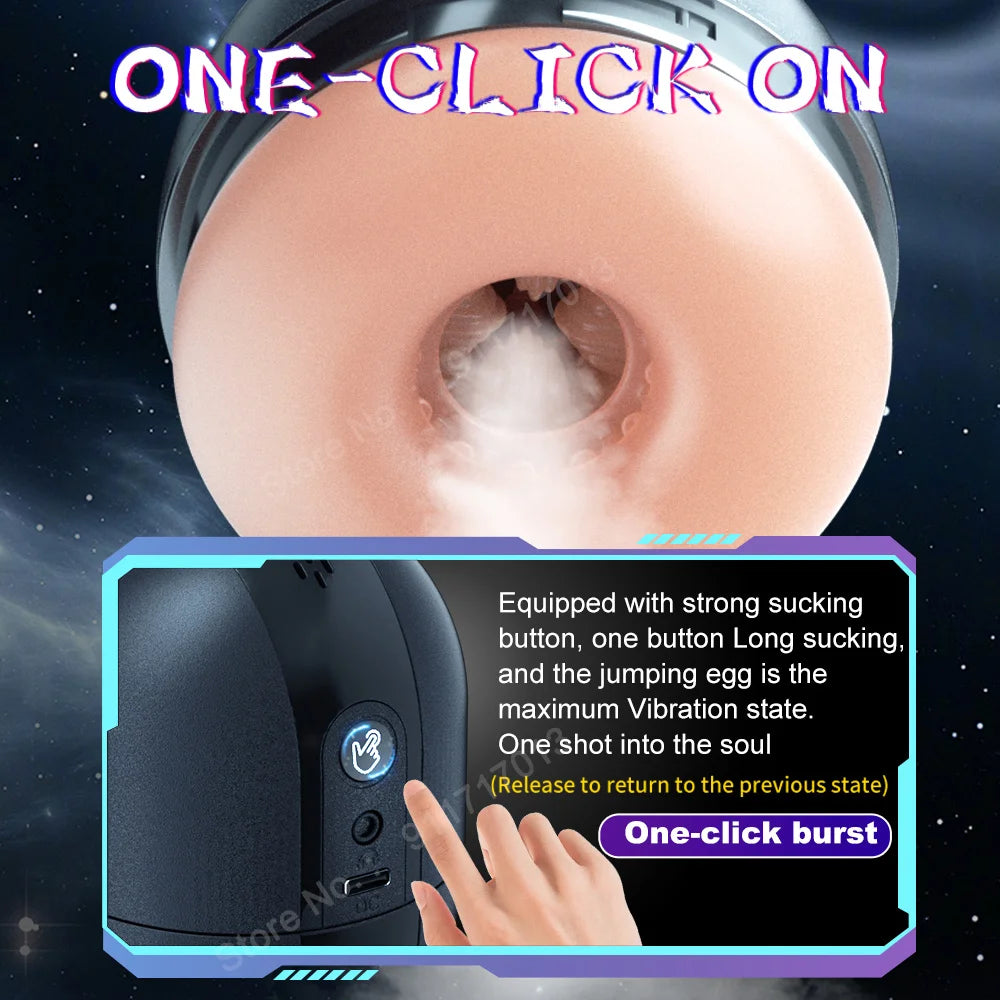 APP Controlled Auto Masturbator - Blowjob Vagina Suck Vibrator for Adult Male Pleasure