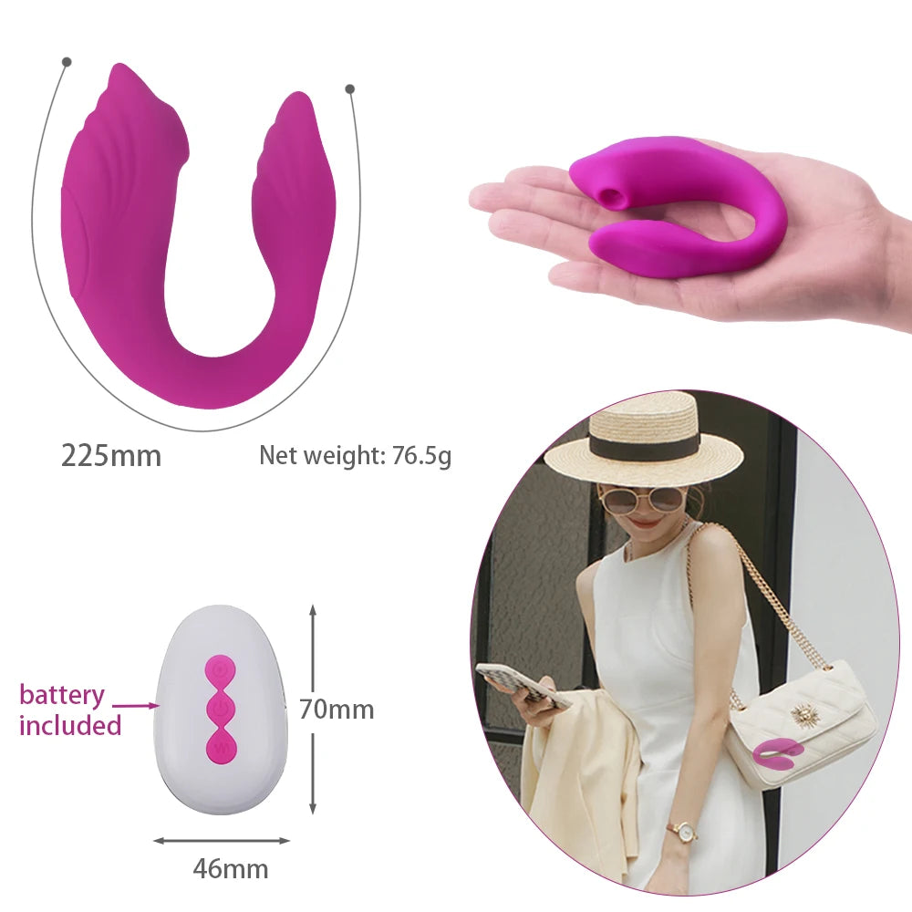 Wearable Sucking Vibrator: 10 Modes, G-Spot &amp; Clit Stimulation