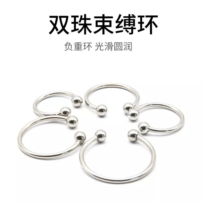 Stainless Head Stimulating Penis Ring: Male Sex Toy for Delayed Ejaculation