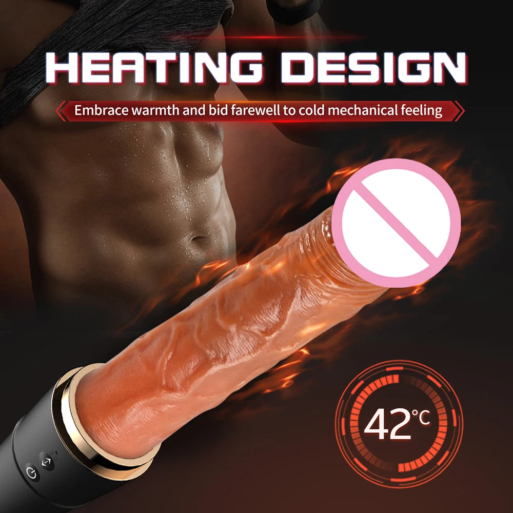 Automatic Vaginal Thrusting Dildo Vibrator: Telescopic, Clit Licking Stimulation, G-Spot Pleasure - Female Sex Toy