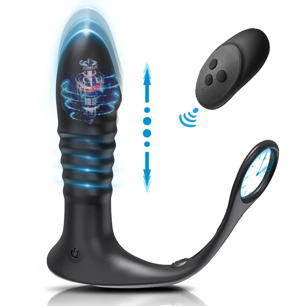 Remote-Controlled Telescopic Prostate Massager: Ultimate Pleasure for Men