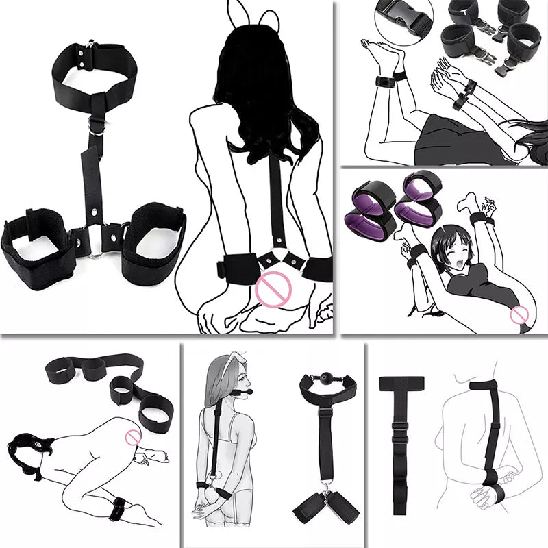 Erotic Bondage Kit: Restraints and Collars for Couples