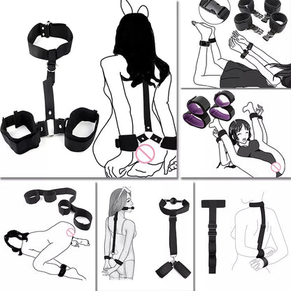 Erotic Bondage Kit: Restraints and Collars for Couples