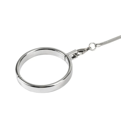 Metal Ball Scrotum Stretcher: Cock Ring with Chain for BDSM Restraint and Delayed Ejaculation