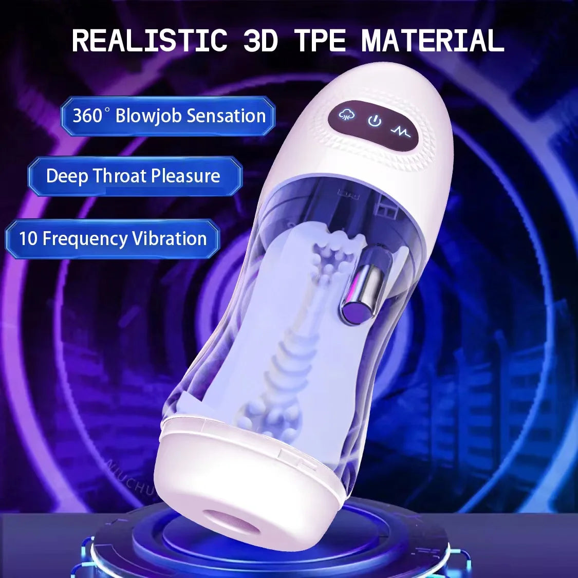 Auto Masturbator for Men - Heated Vagina Sucking Blowjob Machine, Adult Sex Toys (18+)