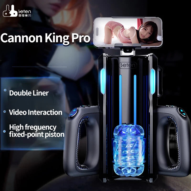 Leten THRUSTING-PRO High Telescopic Male Masturbator - Automatic Vagina Phone Holder for Men (18+)