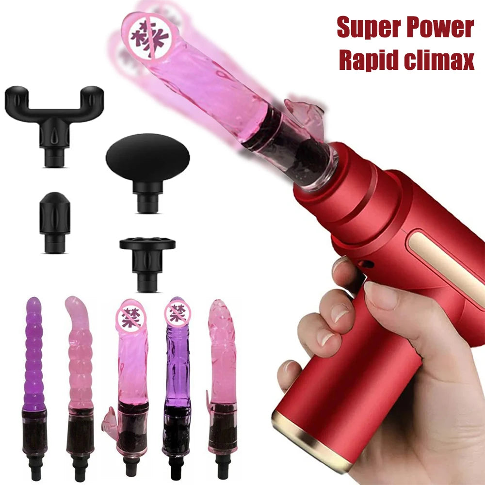 LED Massage Gun Vibrator: Automatic Clitoral Stimulation, Sexy Toys for Couples, Dildo Vibrator 18+